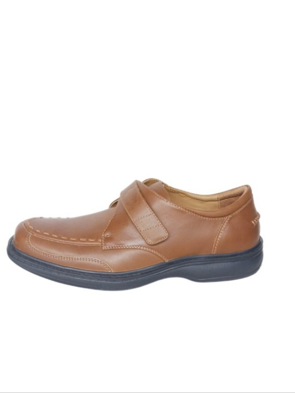 Dr Comfort Dress Shoe Men's 10 Extra Wide Brown Leather Adjustable Moc Toe Shoes